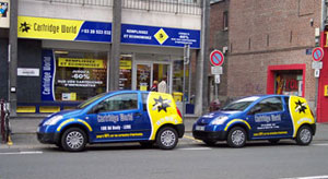 franchise cartridge world recharge cartouches d'encre exterieur magasin